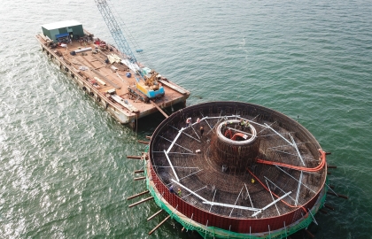 Summer comes on the construction site of Soc Trang 7 Offshore Wind Farm 